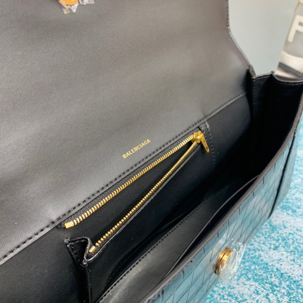 Ba*len*cia*ga  hourglass stretched top handle bag