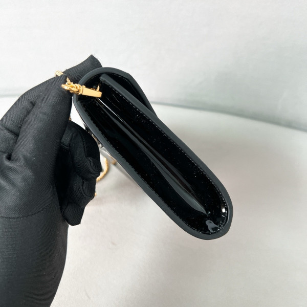 Pra*a patent leather mini-bag-20*11.5cm