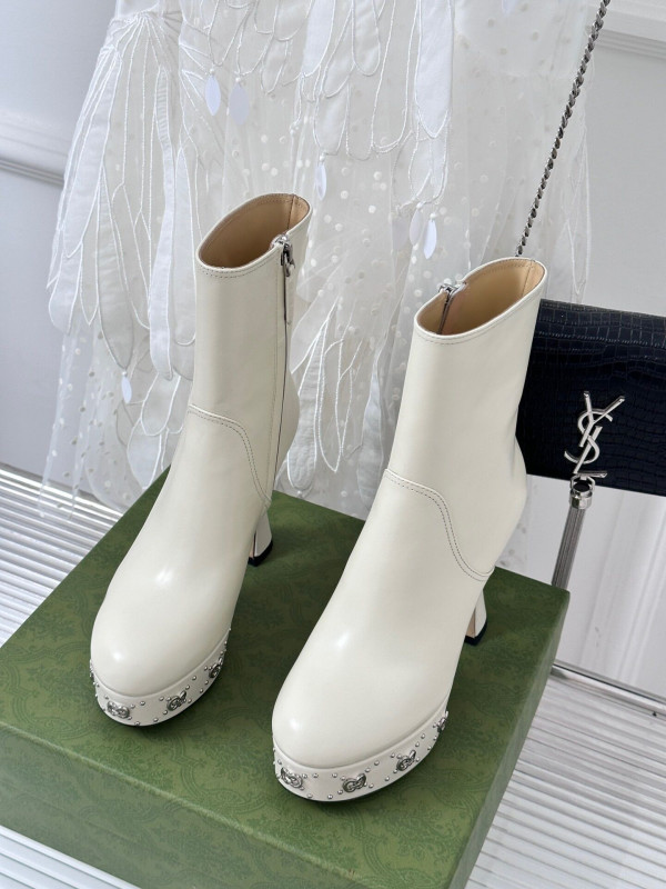 G*u*i gg leather platform ankle boots