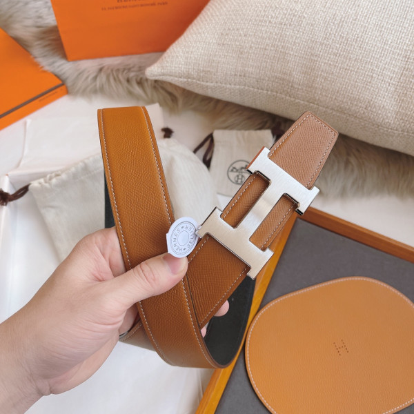 H**mes belt-silver/gold