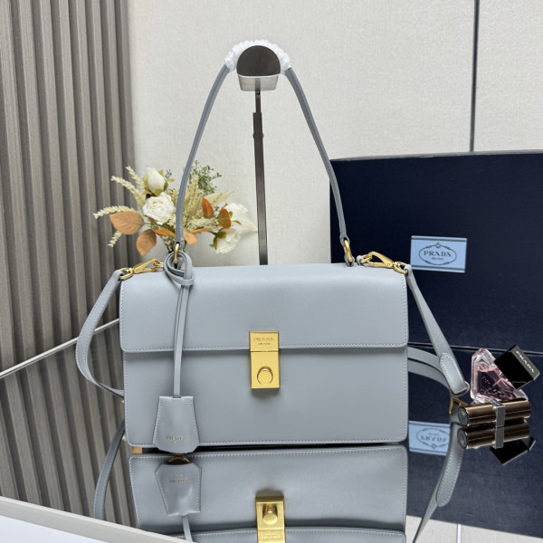 Pra*a soft sound medium leather shoulder bag