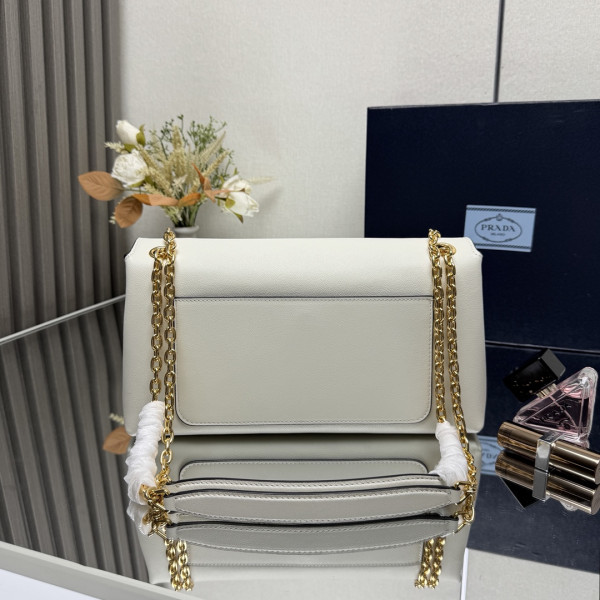 Pra*a doux medium leather shoulder bag-29*16*9.5cm